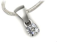 Złota zawieszka Wisiorek z brylantami białe złoto próba 585 - w15076b- 3