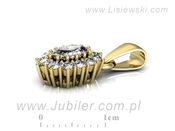 Złota zawieszka Wisiorek z diamentami żółte złoto - w15090z - 2