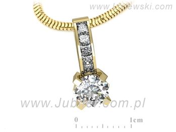 Złota zawieszka Wisiorek z diamentami żółte złoto - W15095z - 1