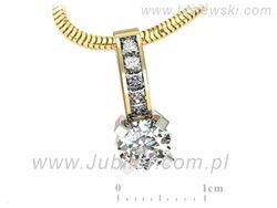 Wisiorek z diamentami z żółtego i białego złota - w15095zb