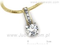 Wisiorek z diamentami z żółtego i białego złota próby 585 - w15095zb- 3