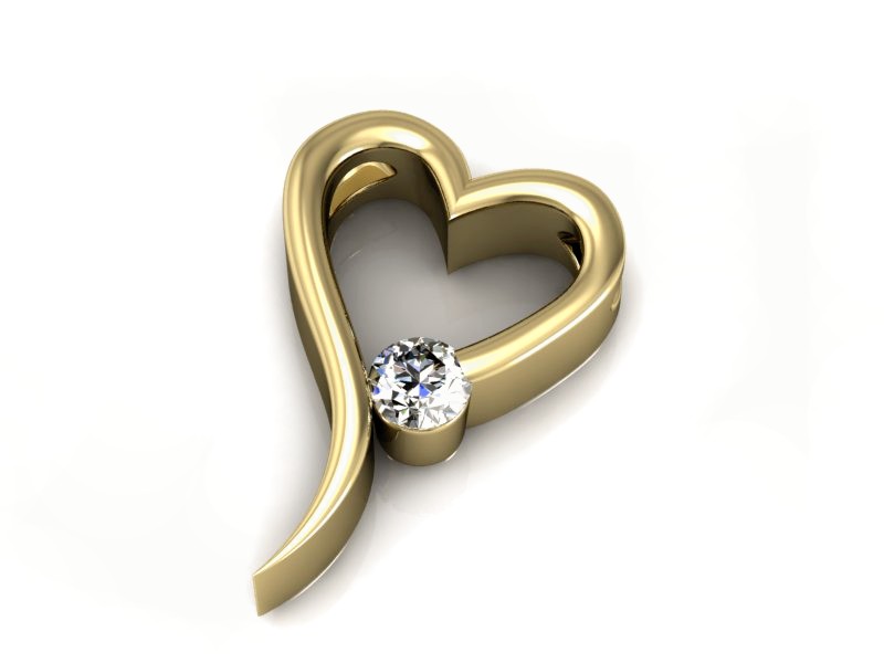 Zawieszka Wisiorek z brylantem złoto proba 14k - W15152z — zdjęcie 3