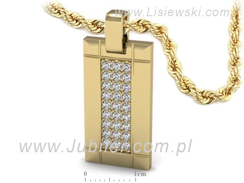 Niesamowity złoty Wisiorek z brylantami złoto 585 - W15184z — zdjęcie 3