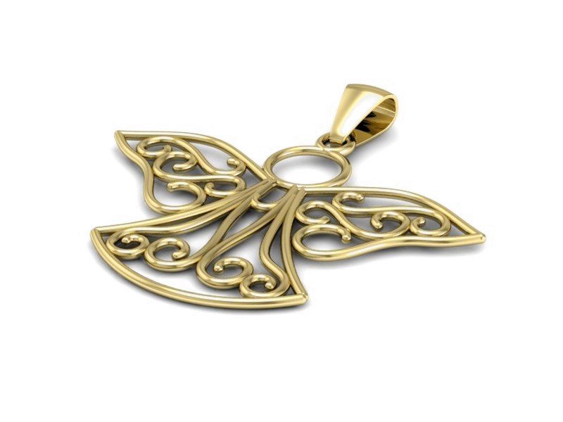 Zawieszka anioł ze złota - twój dzienny amulet - W15342z — zdjęcie 3