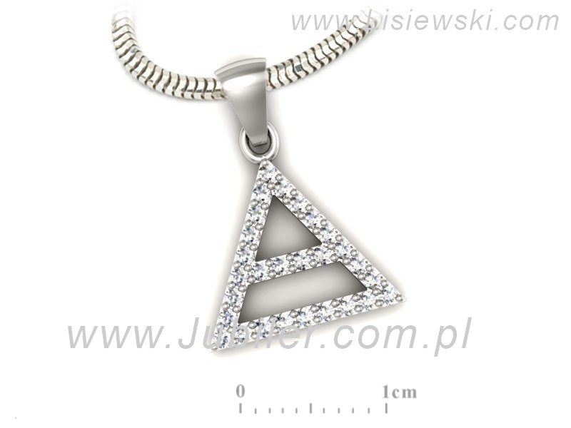 Złota zawieszka Wisiorek z brylantami białe złoto - w15353b — zdjęcie 3