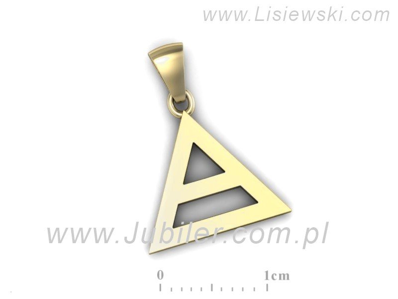 Złoty wisiorek a - wyraź swoją osobowość - w15354z — zdjęcie 3