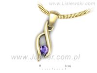 Złota zawieszka Wisiorek z tanzanitem żółte złoto - w15358zt- 3