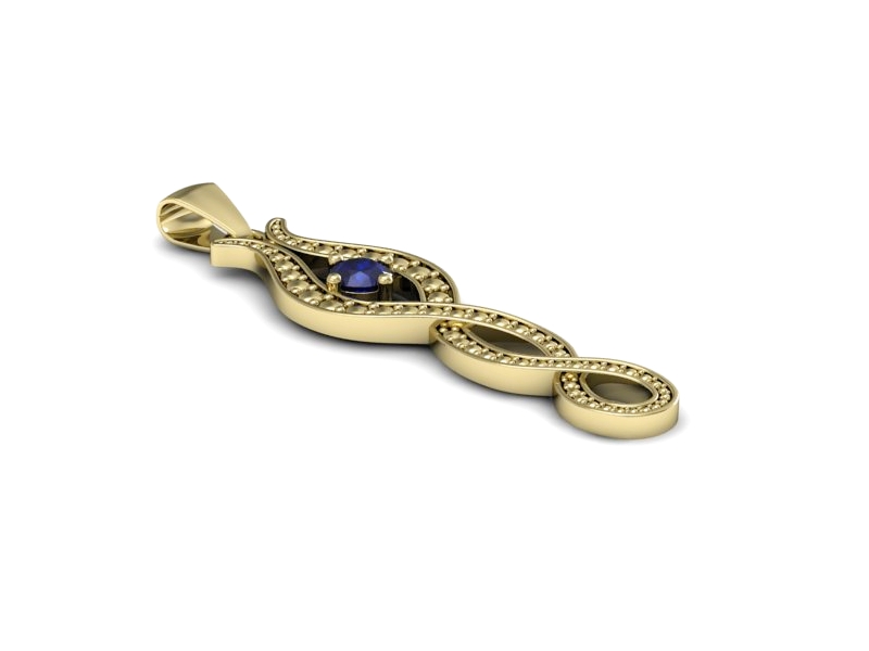 Zawieszka z szafirem - symbol elegancji i luksusu - w15362zszc — zdjęcie 2