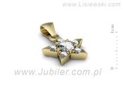 Złota zawieszka Wisiorek z brylantami żółte złoto - W15367z - 2