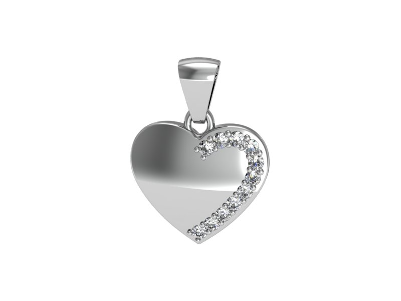 Złota zawieszka Wisiorek z brylantami białe złoto - W15381b — zdjęcie 3