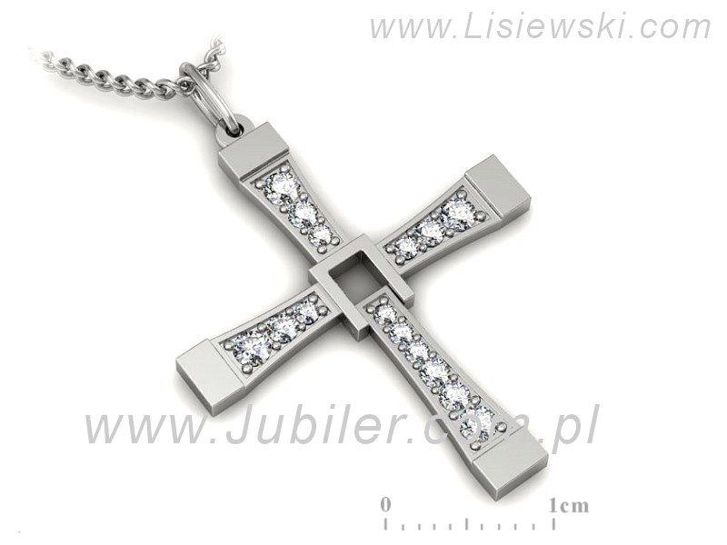 Złota Zawieszka z brylantami złoto proba 585 - W15414b — zdjęcie 2