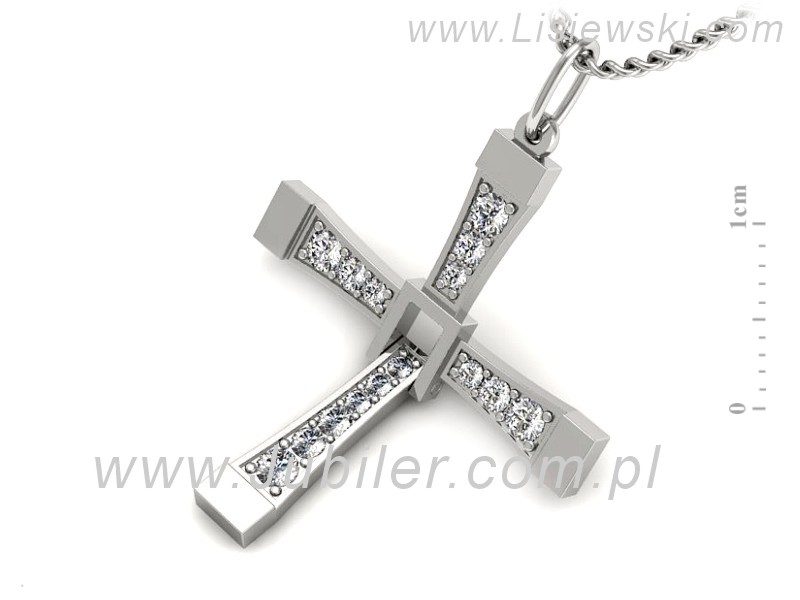 Złota Zawieszka z brylantami złoto proba 585 - W15414b — zdjęcie 3