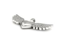 Złota zawieszka Wisiorek z brylantami białe złoto próba 585 - W15509b- 2