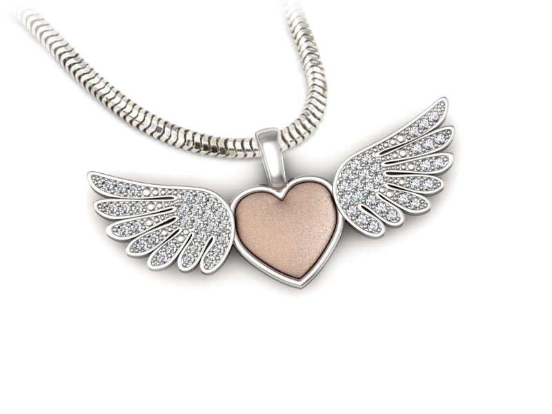 Złota Złota Zawieszka z brylantami próba 585 - W15509bcm — zdjęcie 3