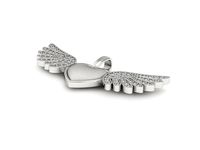 Złota zawieszka Wisiorek z brylantami białe złoto próba 585 - W15509bm- 2