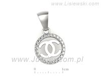 Złota zawieszka Wisiorek z brylantami białe złoto próba 585 - W15510b- 3