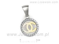 Wisiorek z brylantami z żółtego i białego złota próba 585 - W15510bz- 3