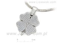 Złota zawieszka Wisiorek z brylantami białe złoto próba 585 - W15511b- 3