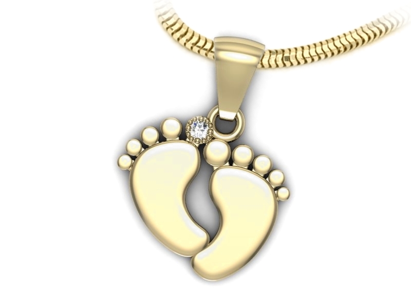 Złota zawieszka wisiorek z brylantem złoto 14k - W15564z — zdjęcie 3