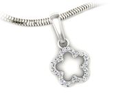 Złota zawieszka Wisiorek z brylantami białe złoto próba 585 - w15565b- 3