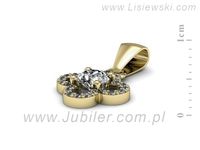 Złota zawieszka Wisiorek z brylantami żółte złoto proba 585 - W15576z- 2