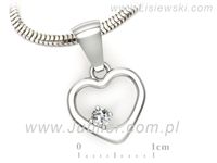 Złota zawieszka Wisiorek z brylantem białe złoto próba 585 - W15577b- 3