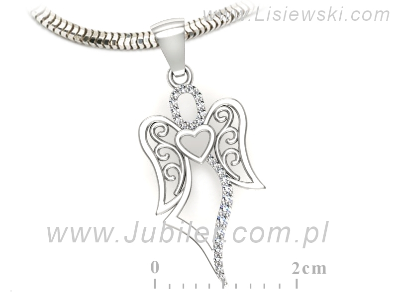 Złota Zawieszka z brylantami złoto próba 585 - W15580b — zdjęcie 3