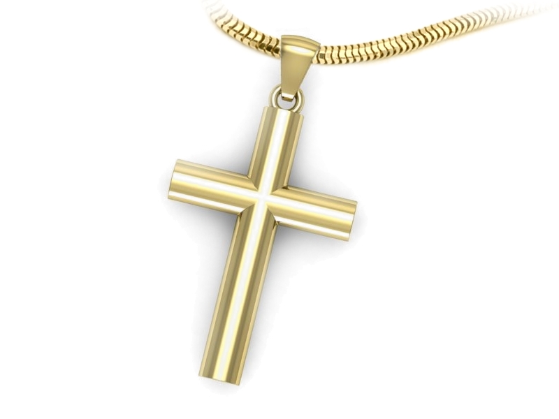 Złoty krzyżyk - ponadczasowa elegancja i wiara - W15582z — zdjęcie 3