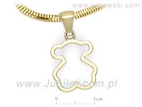 Złoty wisiorek zawieszka żółte złoto próby 585 - W15587z- 3