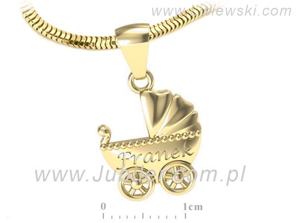 Złoty wisiorek zawieszka żółte złoto próby 585 - W15589z- 1