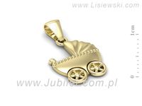 Złoty wisiorek zawieszka żółte złoto próby 585 - W15589z- 2