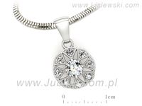 Złota zawieszka Wisiorek z brylantami białe złoto próba 585 - W155981b- 3