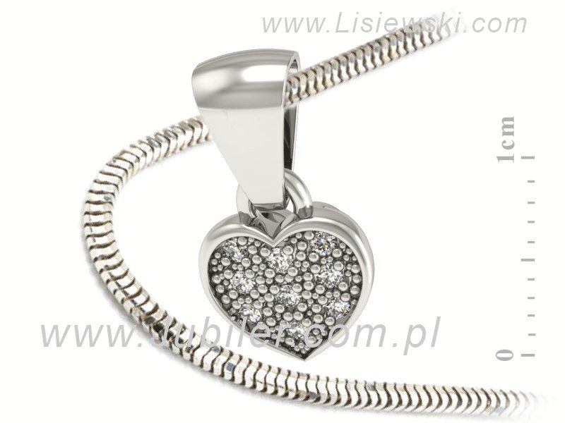 Złota zawieszka Wisiorek z brylantami białe złoto - w16019b — zdjęcie 3