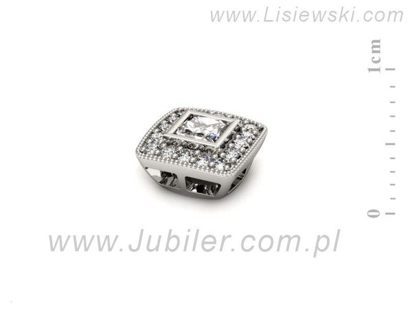 Złota zawieszka Wisiorek białe złoto z diamentami - w16105b