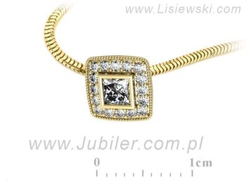 Złota zawieszka Wisiorek z diamentami żółte złoto - w16105z - 1
