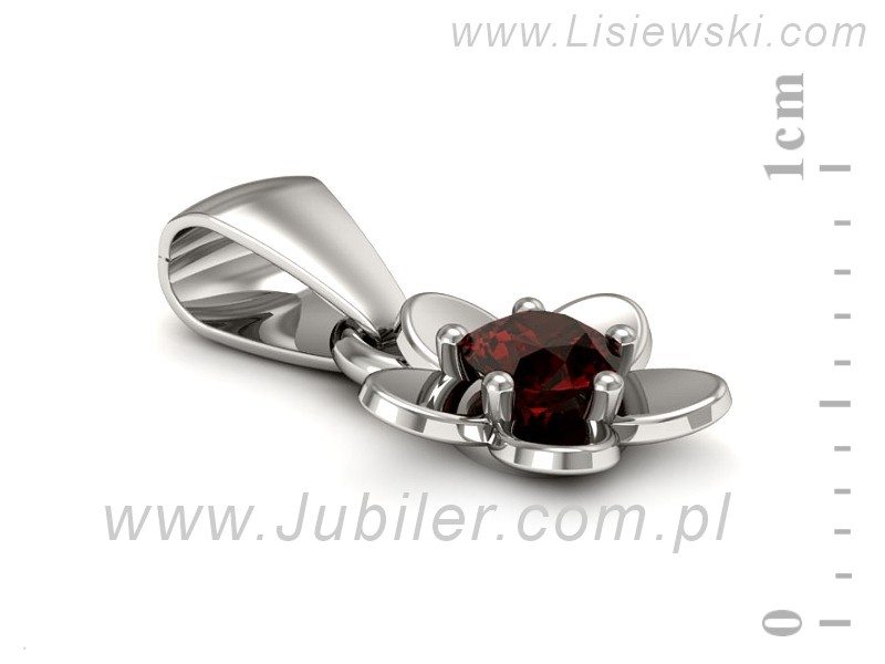 Złota zawieszka z granatem subtelny blask każdego dnia - w16218bgr — zdjęcie 2