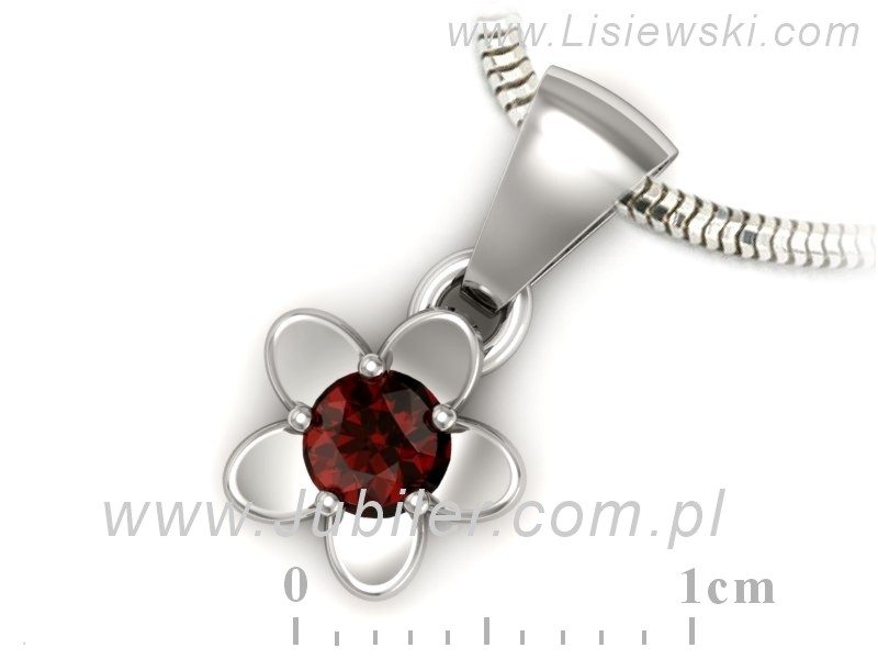 Złota zawieszka z granatem subtelny blask każdego dnia - w16218bgr — zdjęcie 3