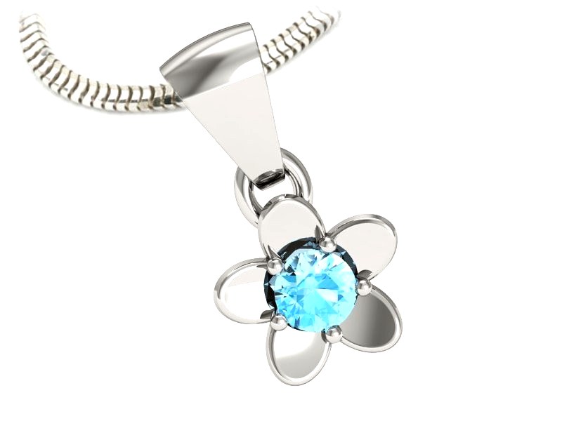 Zawieszka z topazem w białym złocie subtelna elegancja - w16218btp