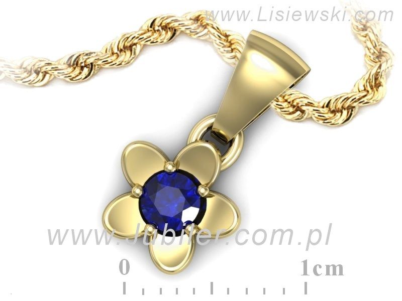 Zawieszka z szafirem - elegancja codziennie - w16218zszc — zdjęcie 3