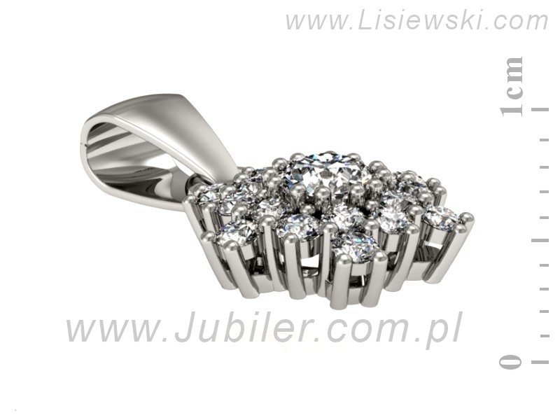 Złota zawieszka Wisiorek z brylantami białe złoto - w16227b — zdjęcie 2