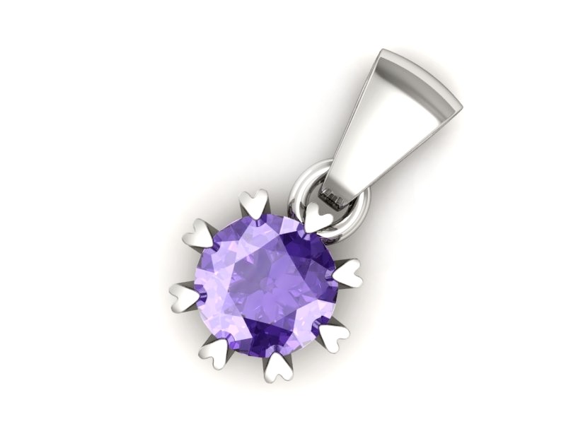 Złoty wisiorek z tanzanitem wyjątkowy blask natury - w16307bt — zdjęcie 3