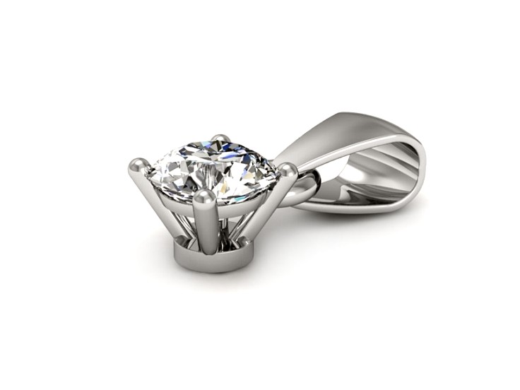 Złota zawieszka Wisiorek z brylantem białe złoto - w16312b — zdjęcie 3