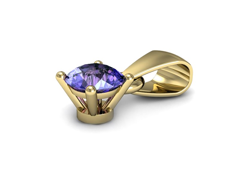 Tanzanit w złotej zawieszce - luksus dla ciebie - w16312zt — zdjęcie 3