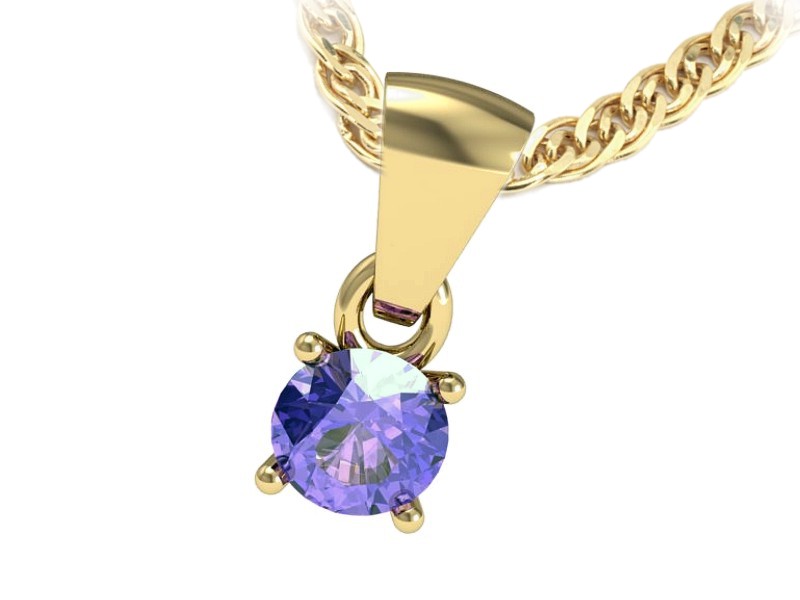 Tanzanit w złotej zawieszce - luksus dla ciebie - w16312zt — zdjęcie 2