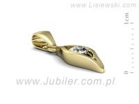 Złota zawieszka Wisiorek z brylantem żółte złoto próba 585 - w16396z- 2