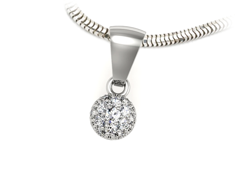 Złota zawieszka Wisiorek z brylantami białe złoto - w16497b — zdjęcie 3