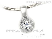 Złota zawieszka Wisiorek z brylantami białe złoto próba 585 - w16563b- 3