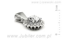 Złota zawieszka Wisiorek z brylantami białe złoto próba 585 - w16566b- 2