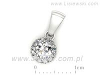 Złota zawieszka Wisiorek z brylantami białe złoto próba 585 - w16598b- 3