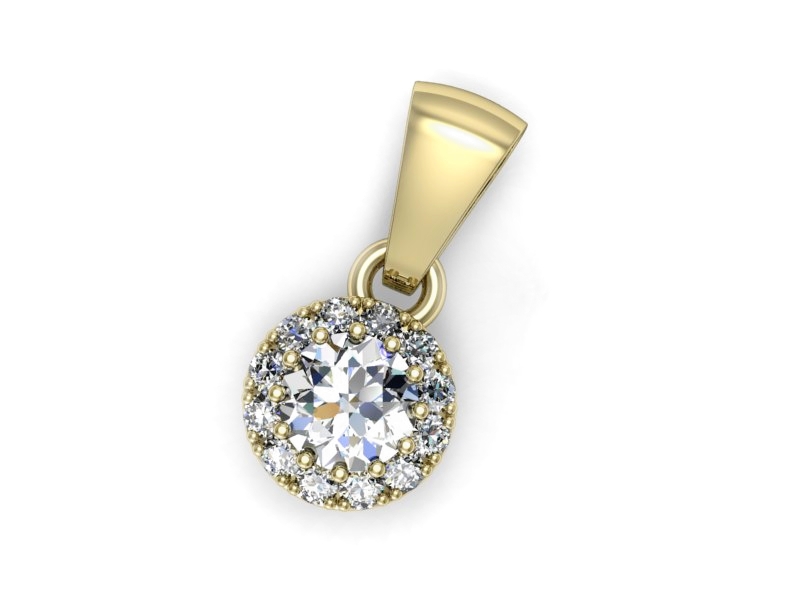 Złota zawieszka Wisiorek z brylantami złoto 585 - w16598z — zdjęcie 3